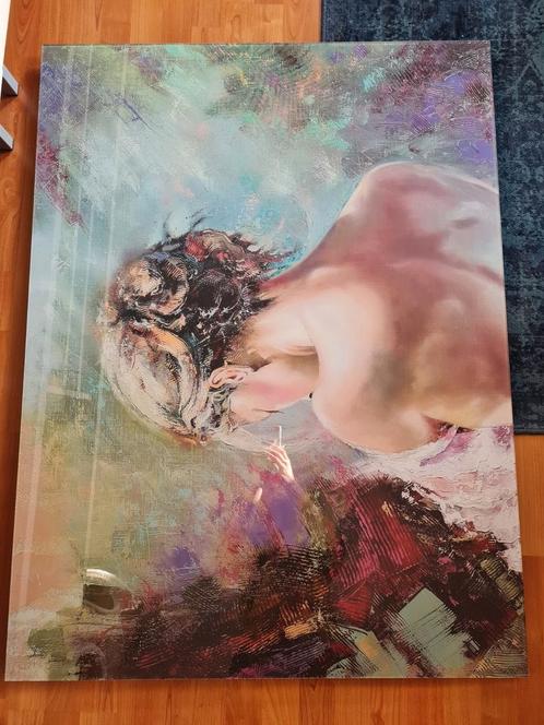 Wanddecoratie kunststof schilderij blonde dame, Huis en Inrichting, Woonaccessoires | Wanddecoraties, Zo goed als nieuw, Ophalen