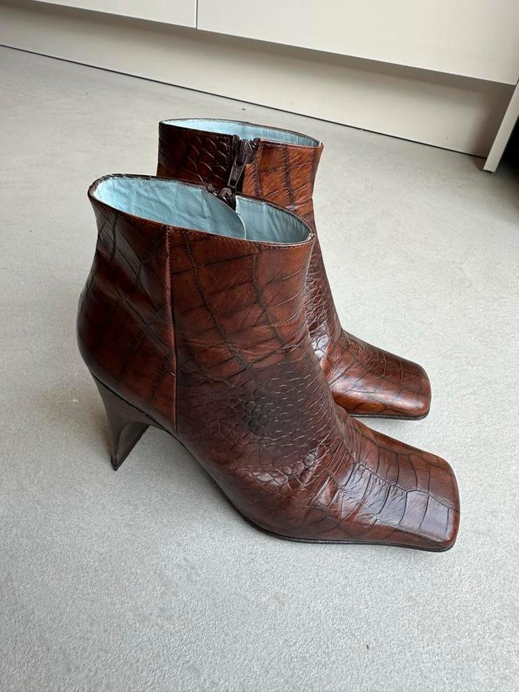 Audley Bruine Enkellaarsjes Maat 37 crocoleer, Kleding | Dames, Schoenen, Gedragen, Lage of Enkellaarzen, Bruin, Ophalen of Verzenden