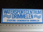 sticker watersportcentrum drimmelen logo stichting evenement, Verzenden, Zo goed als nieuw, Bedrijf of Vereniging