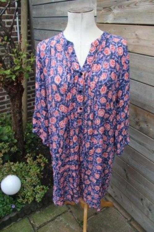 Jurk blauw/ rood Paprika mt T3 (48) transparant Vaste prijs, Kleding | Dames, Jurken, Zo goed als nieuw, Maat 46/48 (XL) of groter