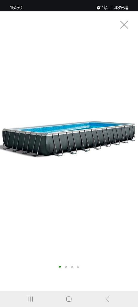 Intex Ultra XTR Frame zwembad 975 x 488 x 132 cm, Tuin en Terras, Zwembaden, Zo goed als nieuw, Opzetzwembad, 120 cm of meer, 400 cm of meer