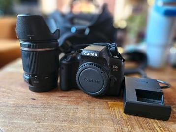 Canon EOS 750D Spiegelreflexcamera + Tamron 18 - 200 mm beschikbaar voor biedingen
