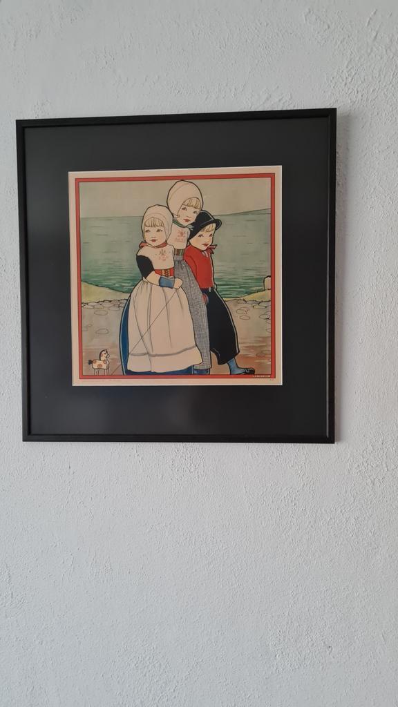 Rie Cramer - Kleurenprent Urker Kinderen 1932, Antiek en Kunst, Kunst | Tekeningen en Foto's, Ophalen