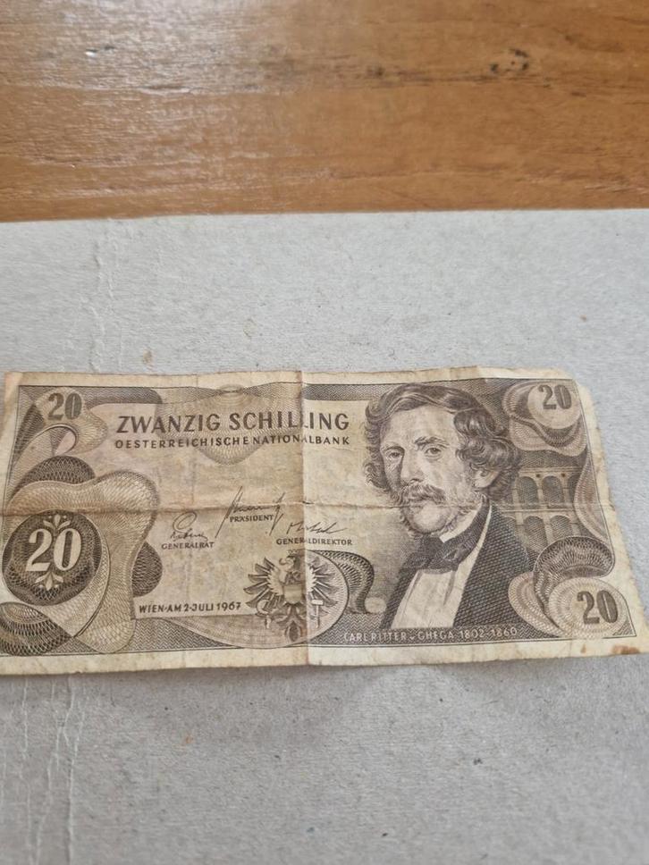 Oostenrijk 20 Schilling 1967, Postzegels en Munten, Bankbiljetten | Europa | Niet-Eurobiljetten, Ophalen of Verzenden