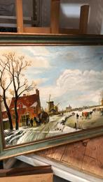 Oud schilderij. Reproductie., Ophalen of Verzenden