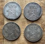 2,5 gulden / rijksdaalders 1867 - 1871 Willem III (4 stuk) 1, Postzegels en Munten, Munten | Nederland, Ophalen, Koning Willem III