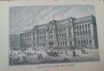 24 / Brussel Le Nouvel Hotel des Posted houtgravure uit 1892, Antiek en Kunst, Kunst | Etsen en Gravures, Ophalen of Verzenden