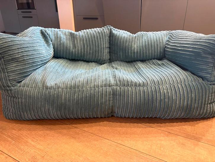 Big Bertha Zitzak - Comfortabel en Stijlvol!, Huis en Inrichting, Zitzakken, Zo goed als nieuw, Zitzak, Blauw, Ophalen