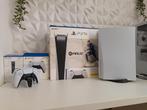 PS5 Disc + 2 Controllers, Oplaadstation & Standaard, Ophalen, Zo goed als nieuw, Playstation 5