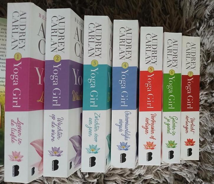 ROMANS- AUDREY CARLAN-YOGA GIRL SERIE COMPLEET  DEEL 1 T/M 7, Boeken, Romans, Zo goed als nieuw, Nederland, Ophalen of Verzenden