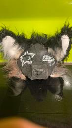 Zwarte wolf “therian” masker, Hobby en Vrije tijd, Kostuums, Theaterbenodigdheden en LARP, Ophalen of Verzenden, Zo goed als nieuw
