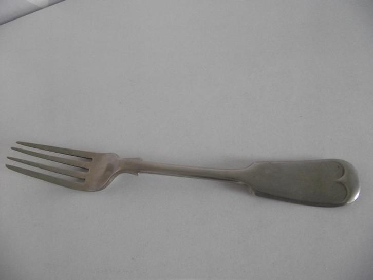 vintage diner vork viool model 19,5 cm Nickel Silver 1940-45, Antiek en Kunst, Antiek | Bestek, Ophalen of Verzenden