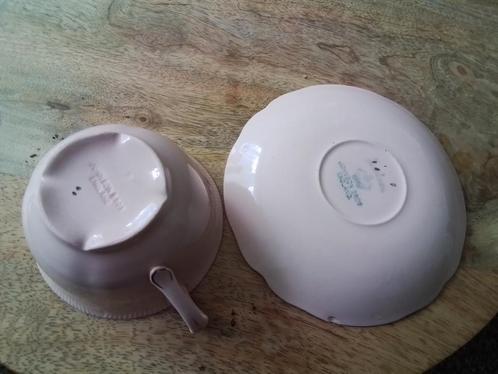 Vintage Johnson Bros Theeservies Roze Bloemmotief, Antiek en Kunst, Antiek | Servies los, Ophalen of Verzenden