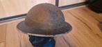 Brodie helm ww2 engels of canadees, Verzamelen, Ophalen of Verzenden, Engeland, Helm of Baret