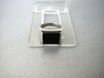 Zilveren ring met onyx NU 15 euro, Verzenden, Zilver, Ring