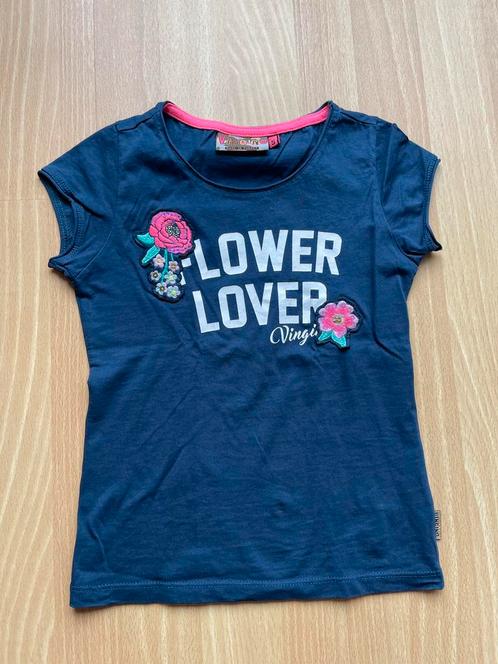 Vingino flower shirt maat 110'meisje, Kinderen en Baby's, Kinderkleding | Maat 110, Zo goed als nieuw, Meisje, Shirt of Longsleeve