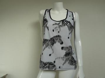 STUDIO ANNELOES top zebra travelstof maat L racer back  beschikbaar voor biedingen