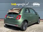 Fiat 500 C 1.2 Lounge Cabrio *leder *groene wrap beige kap, Te koop, Geïmporteerd, 500C, Benzine