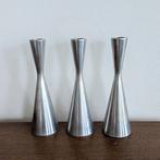 3 metalen kandelaars Erika Pekkari voor Ikea. Götta Design, Gebruikt, Ophalen of Verzenden, Metaal, Kandelaar