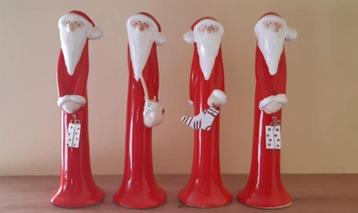 4 kerstmannen van keramiek, decoratief Kerst beschikbaar voor biedingen