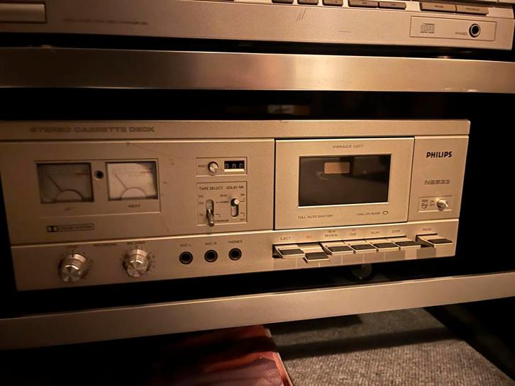 Philips N2533 Cassettedeck - Defect, Audio, Tv en Foto, Cassettedecks, Enkel, Philips, Tape counter, Ophalen of Verzenden