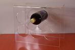 Retro vintage plexiglas / perspex wijnrek / bijzettafeltje, Huis en Inrichting, Woonaccessoires | Wijnrekken, Kunststof, Gebruikt