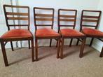 ruime en zware tafel met 4 degelijke comfortabele stoelen, Ophalen, Gebruikt, 200 cm of meer, 50 tot 100 cm