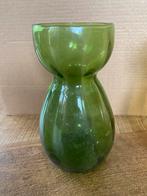 Oude Groene glazen hyacinten vaas, Gebruikt, Ophalen of Verzenden, Glas, Minder dan 50 cm