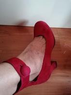 Suède sexy rode schoentjes Oxmox, Ophalen of Verzenden, Zo goed als nieuw, Rood