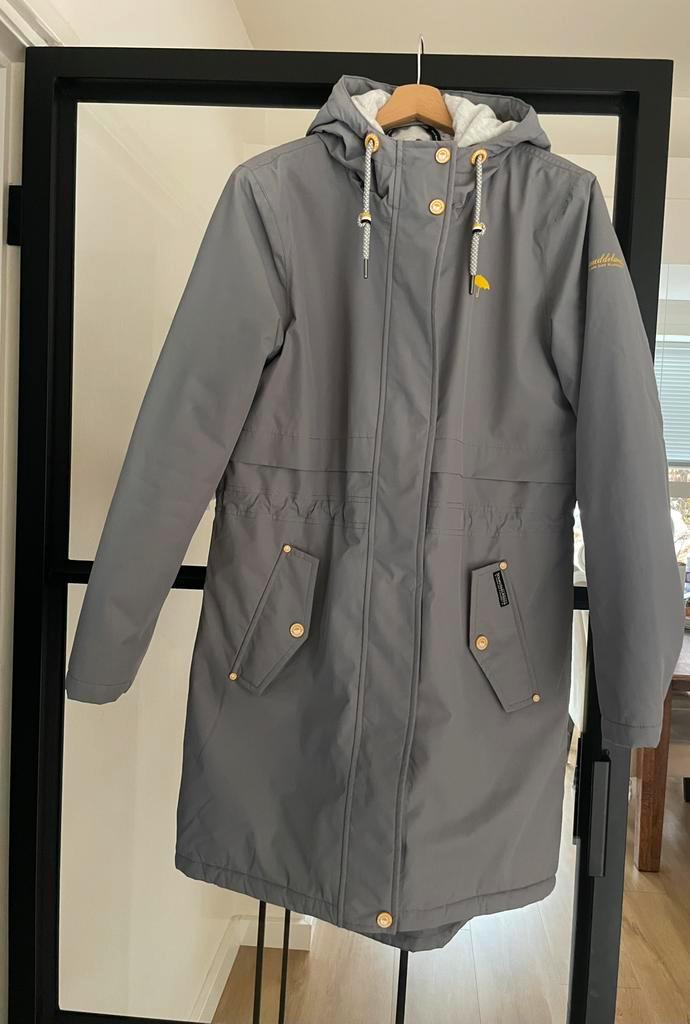 Schmuddelwedda Dames Winterjas – Grijs – Maat L, Kleding | Dames, Jassen | Winter, Zo goed als nieuw, Maat 42/44 (L), Grijs, Ophalen of Verzenden
