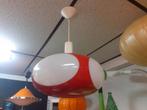 rood wit hanglamp jaren 70 space age Colani design retro, Kunststof, Gebruikt, ?, Minder dan 50 cm