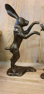 HAZEN / RAMMELAARS / bronzen beeld, Dierenbeeld, Nieuw, Info@huisentuindecoratiemarie.nl, Huis en tuin decoratie marie