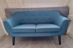 Petrol retro look 2 zits bank, Huis en Inrichting, Banken | Sofa's en Chaises Longues, Tweepersoons, 75 tot 100 cm, Ophalen of Verzenden