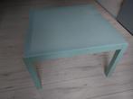 bijzettafeltje (glas en hout), Ophalen, Minder dan 45 cm, Gebruikt, Vierkant