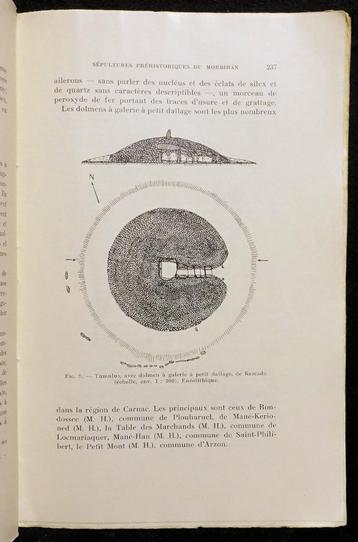 Sépultures préhistoriques du Morbihan 1933 Rouzic beschikbaar voor biedingen