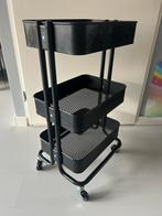IKEA RÅSKOG Trolley Roltafel Zwart, Huis en Inrichting, Keuken | Keukenelementen, Ophalen, Minder dan 50 cm, Gebruikt, Zwart