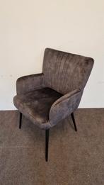 Set van 4 armstoelen in antraciet, Huis en Inrichting, Fauteuils, Ophalen, Nieuw, Stof, Modern
