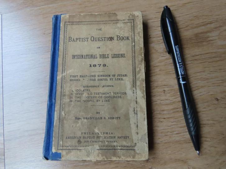 antiek: Baptist Question Book, Granville Abbott, 1878, Antiek en Kunst, Antiek | Boeken en Bijbels, Ophalen of Verzenden
