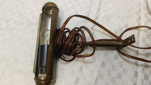 Antiek messing muurlampje / schilderijlampje / pianolampje, Huis en Inrichting, Lampen | Wandlampen, Gebruikt, Metaal, Ophalen of Verzenden