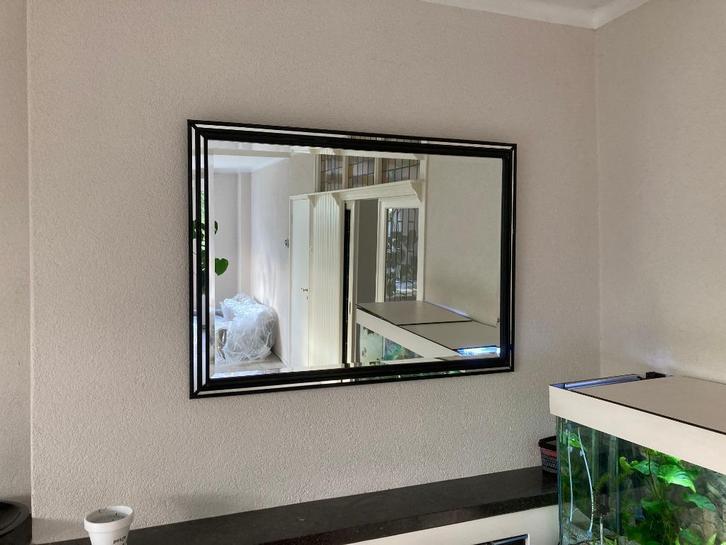Spiegel met facetranden, Huis en Inrichting, Woonaccessoires | Spiegels, Gebruikt, 100 tot 125 cm, Minder dan 100 cm, Rechthoekig