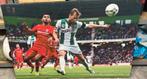 Canvas doek FC Groningen met Twente speler, Ophalen, Schilderij, 75 cm of meer