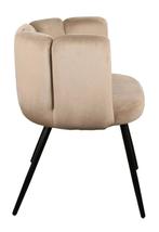 Eetkamerstoel ‘High Five’ | Velvet Beige |, Huis en Inrichting, Stoelen, Japandi, Hotel Chique, Mordern, Overige kleuren, Verzenden