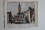 RHENEN MARKT 1753 Originele handgekleurde kopergravure E49, Antiek en Kunst, Kunst | Etsen en Gravures, Verzenden