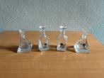 Vier glazen whisky/parfum potjes, Verzamelen, Ophalen of Verzenden, Zo goed als nieuw, Overige typen