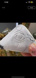 Howlite Pyramide Form / Evil Eye Protection/, Ophalen of Verzenden, Mineraal