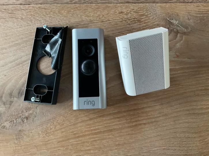 Ring Deurbel pro bedraad + Chime, Doe-het-zelf en Verbouw, Alarmsystemen, Gebruikt, Compleet systeem, Beweging, Draadloos, Ophalen of Verzenden