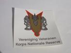 Korps Nationale Reserve sticker vereniging veteranen, Nederland, Landmacht, Verzenden