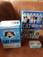 Retro blikken voor kattenvoer, Verzamelen, Blikken, Ophalen, Gebruikt, Overige, Overige merken