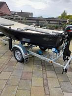 Liberty 430 incl. Trailer en motor, Benzine, Buitenboordmotor, Polyester, Zo goed als nieuw