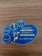 2958 Vintage Snelbuffet Westerhof Sticker, Ophalen of Verzenden